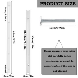 Table Saw Crosscut Sled Kit Coolrunner Crosscut Sled for Table Saw with 2 Aluminum T-Track, 2 UHMW Miter Bars, Knob, Bolt & Screws Set for DIY Tablesaw Crosscut Sled, U Tracks Woodworking Miter