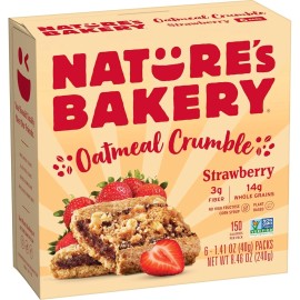 Nature's Bakery Oatmeal Crumble Strawberry Bars, 1.41 Oz, 6 Ct