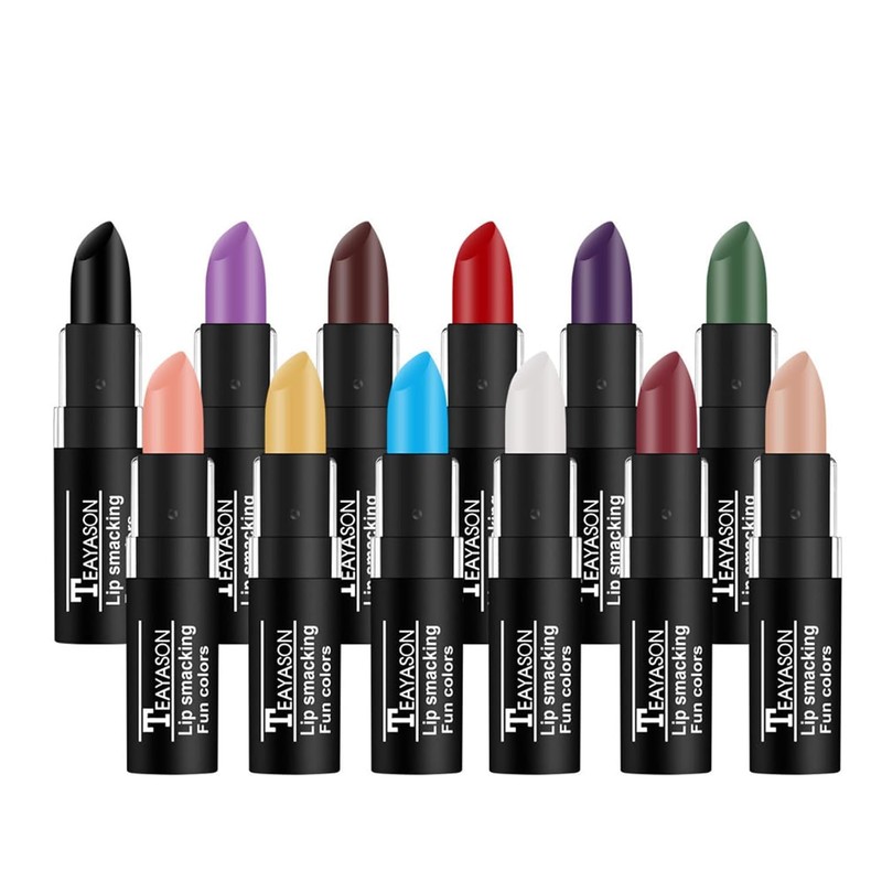 3 Colors Gothic Matte Lipstick Set, Vampire Black White Red