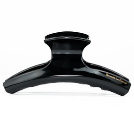 MAORULU Premium Acetate Hair Claw Clip for Women, 4.5 Inch Large Hair Clip for Thick, Thin, Long, and Curly Hair, Durable Non-Slip Grip Cute Jaw Clip Clamps, 1 Count, Black