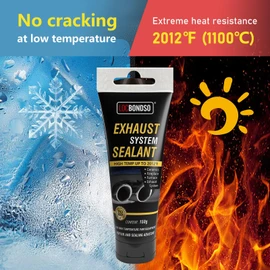 LOCBONDSO High Temp Exhaust Repair Kit, Muffler Repair Kit & Exhaust Sealant, Exhaust Leak Repair for Muffler, Tailpipe, Exhaust System, 5.3 oz.