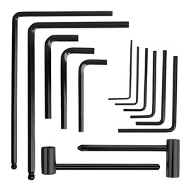 Tiardey 13pcs Guitar Allen Wrench Set Includes 4mm 5mm Lengthened Truss Rod Allen Wrenches And 7mm 8mm Truss Rod Hex Box Wrenches