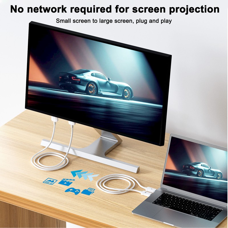 Wireless HD Multimedia Interface Mirror Transmitter Receiver Adapter Cable Dongle