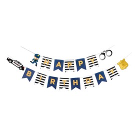 Cops and Robbers - Happy Birthday Banner, Police Birthday Party Decorations