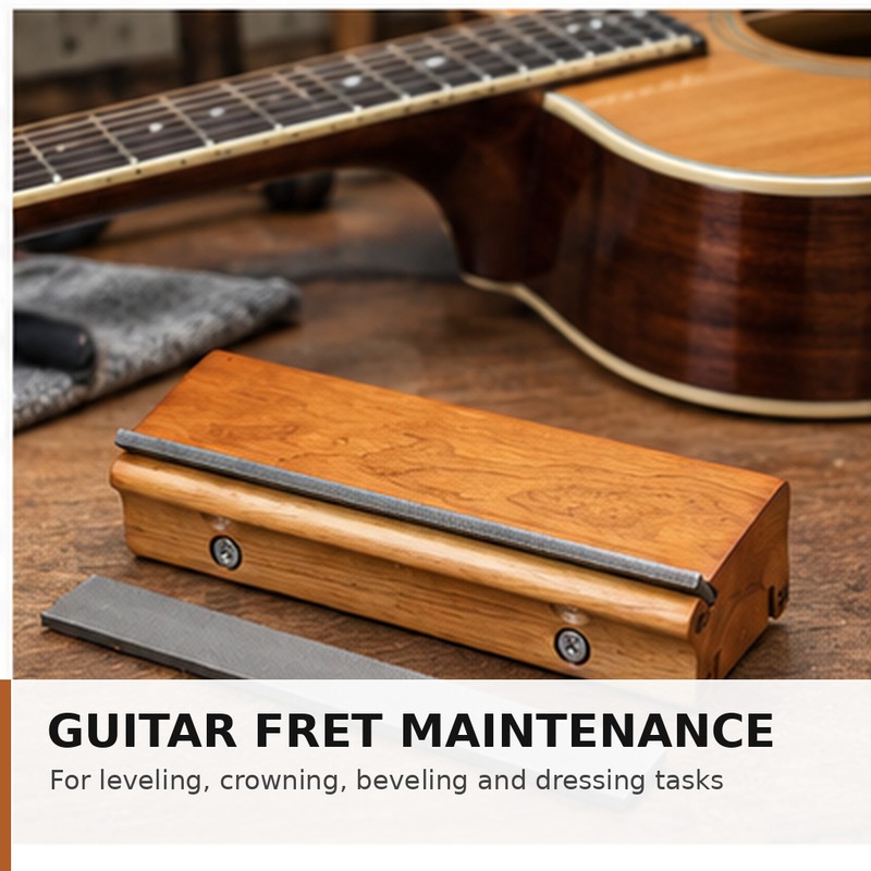 3-in-1 Guitar Fret File for Fret Maintenance – 3°/23°/35° Crowning,