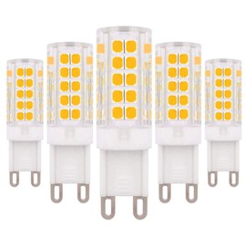 ZHENMING G9 Dimmable LED Bulb 6W Warm White 3000K 60W Halogen Bulb Replacement, 220V - 240V, 5-Pack