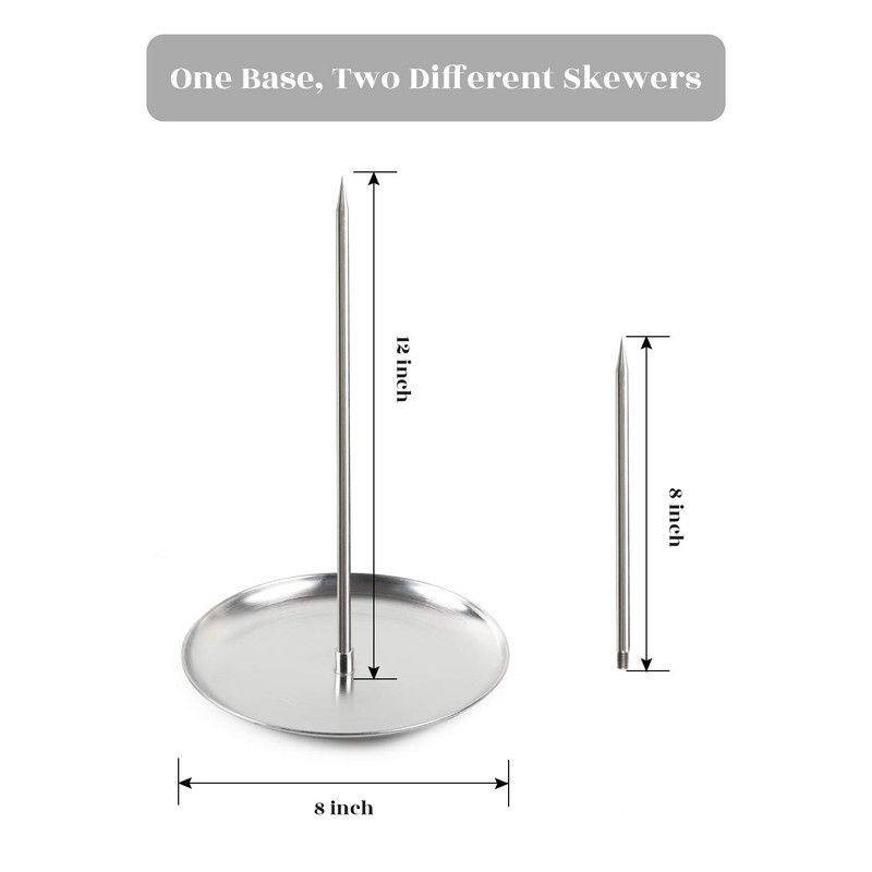 Vertical Skewer Brazilian Barbecue Skewer Stand Stainless Steel Removable Grilling