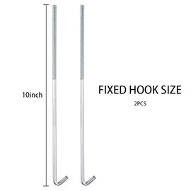 Car Battery Hold Down J Bolts,18-8 (304) Stainless Steel BBattery Hold Down Bracket J Hooks,Universal Car Accessories for Firmly Support Battery (10Inch/2PCS)