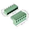 sourcing map 6-Pin 5.08mm Pitch Right Angle PCB Screw Terminal