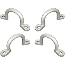 (4 Pack) Replace Trailer Tie Loop 2" I.D. Aluminum Bolt-On Lashing Rope Tie Down Ring Horse