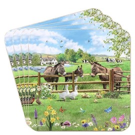 Donkey Coasters Set Of 4 Farmers Field