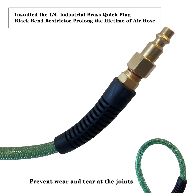 Air Hose 1/4 in x 100 ft, Polyurethane(PU), Reinforced Air