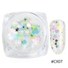 Vaguelly 12pcs DIY Manicure Supplies Multi-Shaped Gems Stickers Holographic Nail
