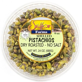 Setton Farms Shelled Pistachio Kernels, Dry Roasted No Salt, 24 Ounce (No Shells, Unsalted) (Also perfect for making Dubai Chocolate)