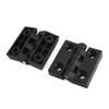 Sourcingmap 2Pcs Replacing Foldable Plastic Flap Hinge Black for Home
