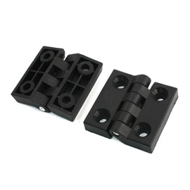 Sourcingmap 2Pcs Replacing Foldable Plastic Flap Hinge Black for Home Door 50x50mm