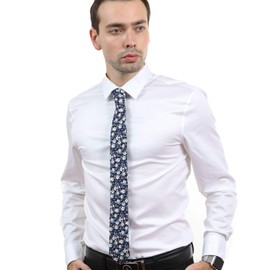 JESLANG Corbata de algodón estampada con estampado floral de 6,5 cm para hombre, varios diseños, 9, Talla única