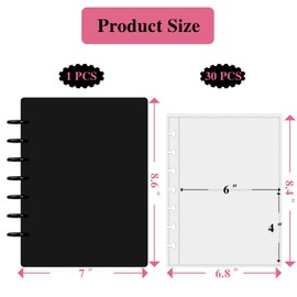 Hiwhy Photo Album 4x6 Picture Holder Book Sleeves Holds 120 Horizontal Photos DIY Picture Albums with 30 Removal Inner Pages for Wedding, Black