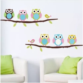 DaraBaby Vinil Decorativo De Búho Para Pared De Niños