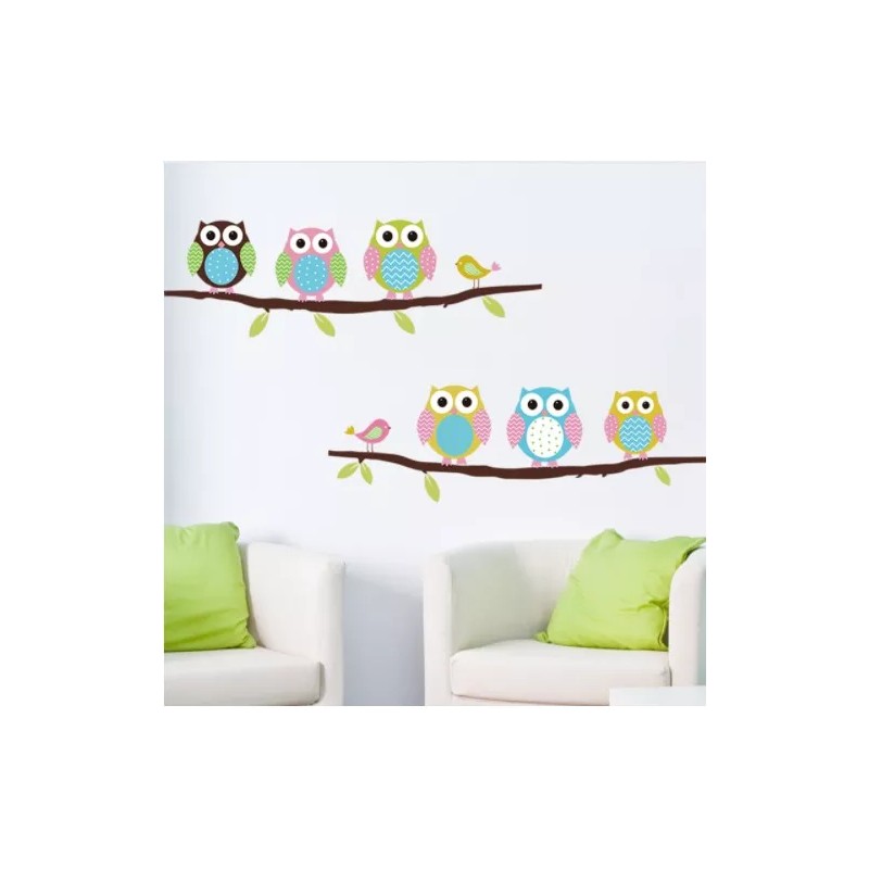 DaraBaby Vinil Decorativo De Búho Para Pared De Niños