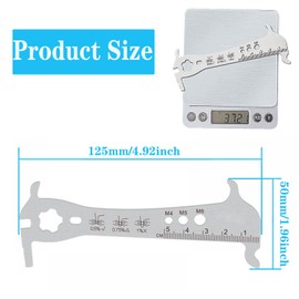 WANGR Bicycle Bike Chain Checker Chain Wear Indicator Gauge Measuring Ruler Tool Bike Chain wear Gauge Bike Parts Repair Kit,Compatible with All Chains