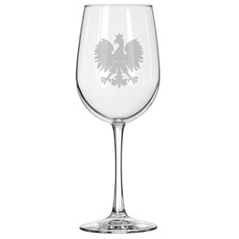 MIP Wine Glass for Red or White Wine Gift Poland Eagle (16 oz Tall Stemmed)