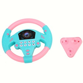 Itonash Children's Steering Wheel Toys, Simulated Portable Driving Controller Car Toys with Funny Sounding and Music, Early Developing Educational Toys Gift, Early Educational Toys Gift