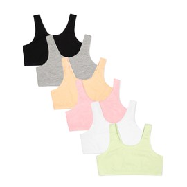 Fruit of The Loom Big Girls' Cotton Built-Up Stretch Sports Bra