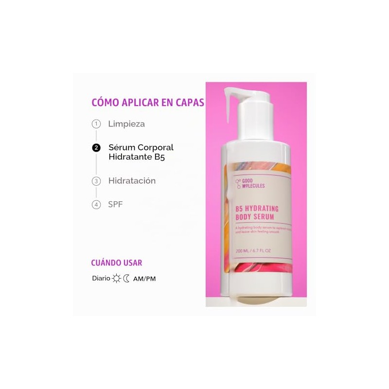 Good Molecules B5 Hydrating Body Serum 200ml/6.7oz - Moisturizing Serum