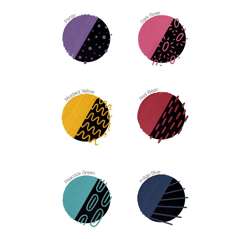 COPIC acrea Set of 6 Deep Paint Markers with Water