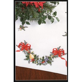 Bucilla 83967 Stamped Embroidery Christmas Garland Tablerunner Kit 14" x 44"