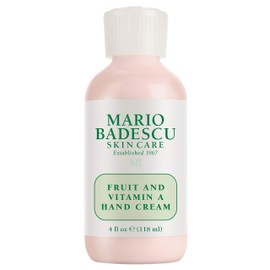 Mario Badescu Fruit and Vitamin A Hand Cream - Lightweight Hand Lotion for Dry Skin- Moisturizer Infused with Alpha Hydroxy Acids for Softer, Smoother Skin, 4 Fl Oz