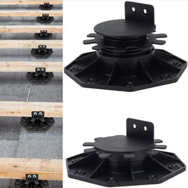 Wisyurt 6 Pcs Joist Support Pedestals, Adjustable Decking & Flooring Support Pedestal for Deck, Timber Base