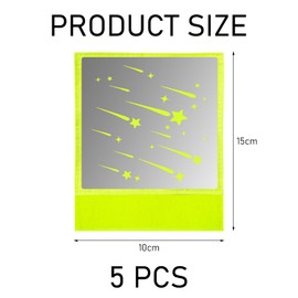 5pcs Reflectors Bicycle Safety Reflectors with Neon Yellow Shooting Star Design Reflective Patches Reflectors Suitable for Strollers Bicycles Trailers