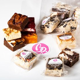 Brownie Points Box of 14 Brownies. Baked from scratch. Chocolate Fudge Brownies-Individually Wrapped (14)