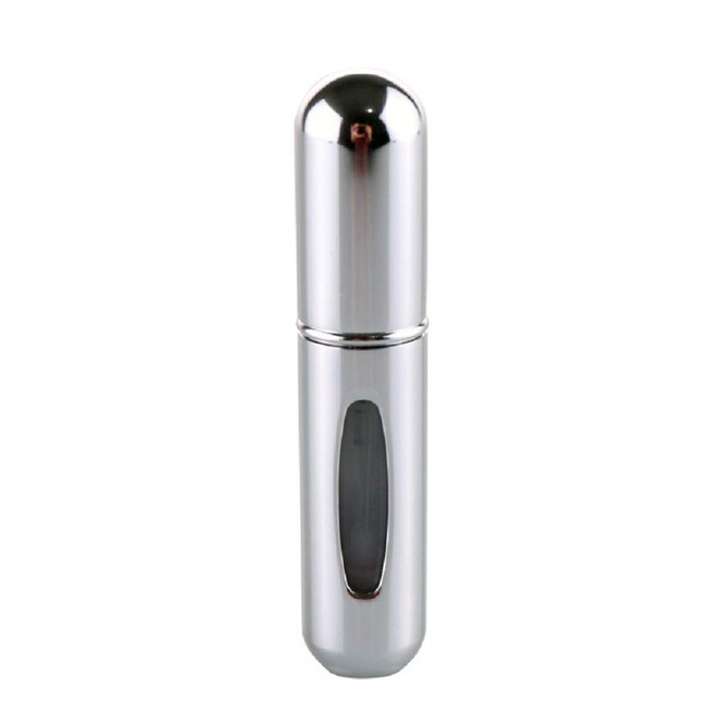 Mini Refillable Perfume Atomizer Bottle, Refillable Perfume Spray, Scent Pump Case, Perfume Atomizer Refillable Travel,5ml, Bright Gold,Silver, Black - 3PCS