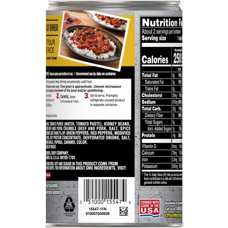 Campbell's Chunky Chili with Beans, 19 oz