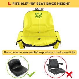 Riding Lawn Mower Seat Cover with Padded and Non Slip Fabric Rubber, 600D Weatherproof Tractor Seat Cover Cushion for John Deere, Cub Cadet, Craftsman, Troy Bilt, Kubota, Ford, Mahindra, Husqvarna