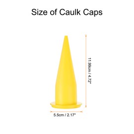 sourcing map 10pcs Caulking Nozzles Plastic Reusable Caulk Extenders Applicator Tips Set for Epoxy Piston Caulk, Yellow