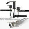 DOUBLUOEG Matte Black Roman Tub Faucet Deck Mount Waterfall Bathtub