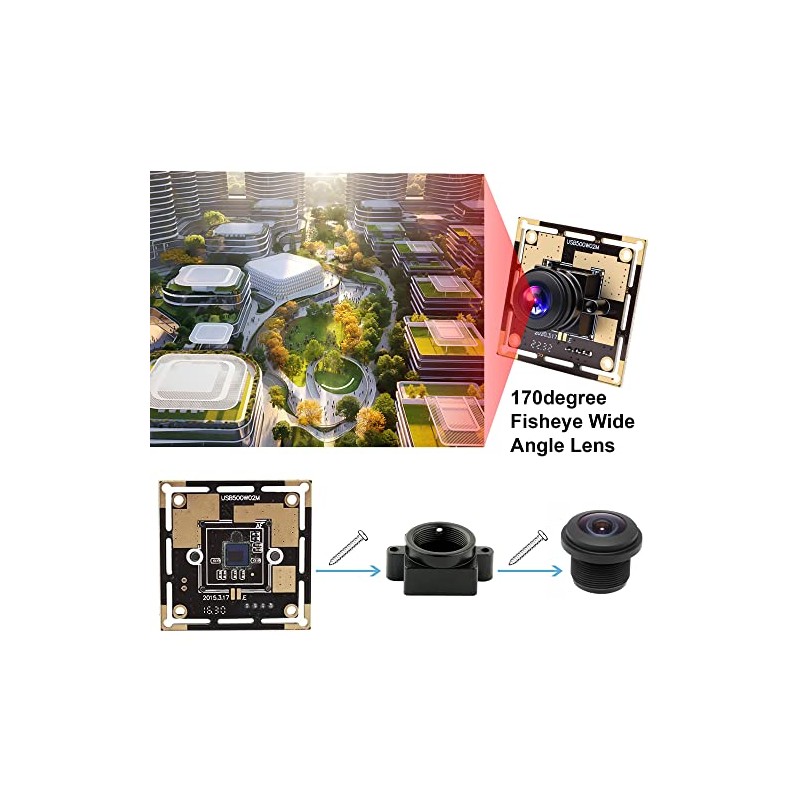ELP 170 Degree Wide Angle USB 5 Megapixel Webcam Usb