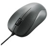 Elecom M-S2ULBK/RS Mouse, Wired, Medium, 3 Buttons, USB Laser, Black,