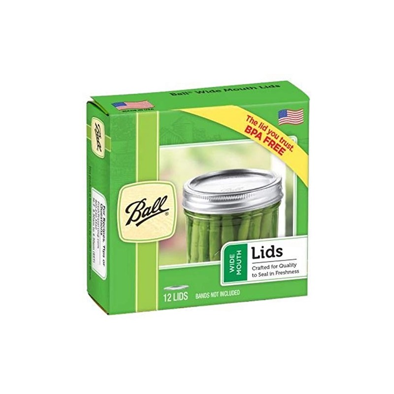 12 x Ball Replacement Wide Mouth Jar Lids