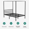 YITAHOME Metal Four Poster Canopy Bed Frame 14 Inch Platform