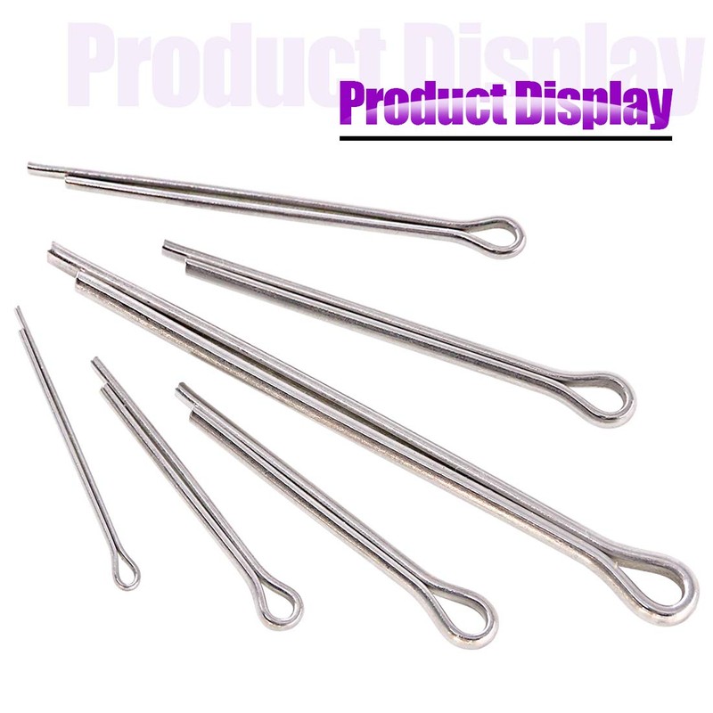 Swpeet 340Pcs 304 Stainless Steel Cotter Pin Clip Key Fastener
