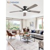ZMISHIBO 52 Inch Ceiling Fan with Light, App&Remote Control, Flush