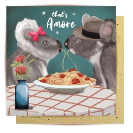 La La Land Greeting Card Koala Dinner For Two
