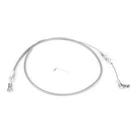 Throttle Cable, Car 36in Universal Throttle Cable Stainless Steel B-raided Throttle Cable Fits for 350 302 (Stainless steel braided tube)