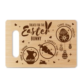 Easter Cutting Board, Easter Rabbit Wooden Charcuterie Board, Easter Gifts For Women Family Friends Neighbors, Spring Easter Bamboo Chopping Board, Kitchen Home Farmhouse Easter Decor -01