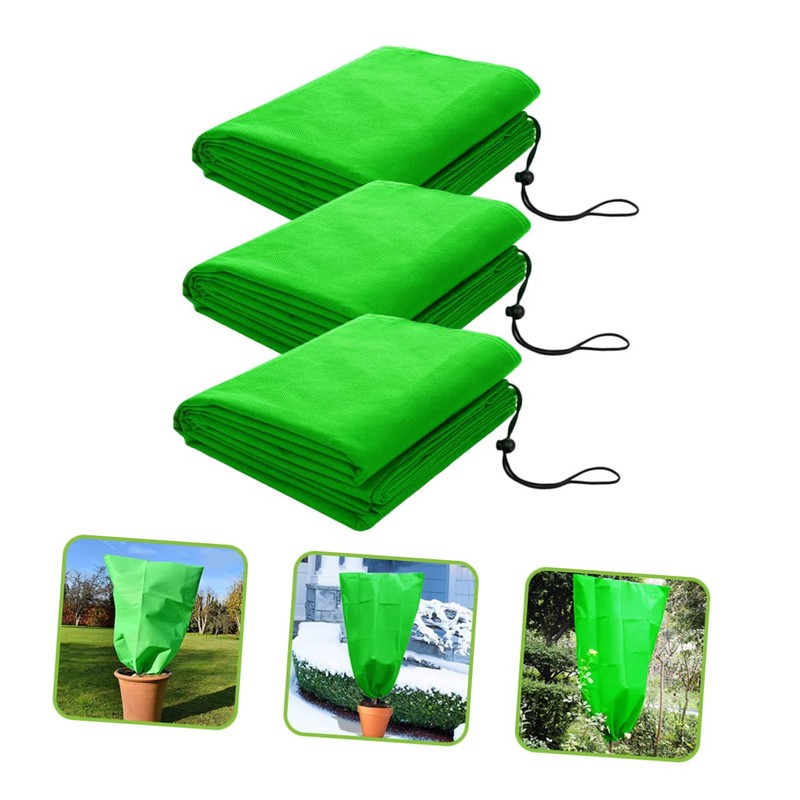 Mipcase 3pcs Frost Protection Bag Cold Plant Cover for Winter